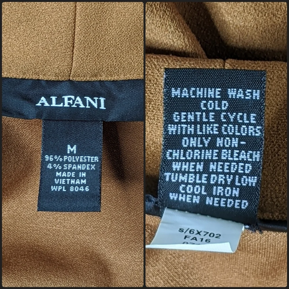 Alfani‎ sleeveless tunic w built-in scarf/tie, sz M
